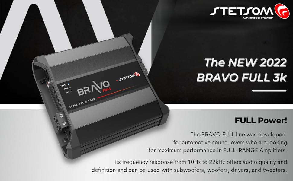 STETSOM BRAVO FULL SERIES 3000 WATT AMPLIFIER