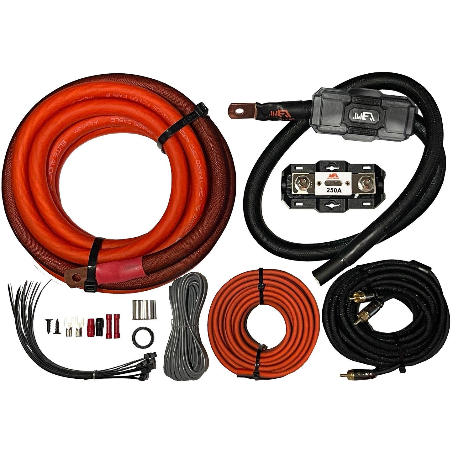 ELITE AUDIO PREMIUM TINNED OFC 0 GAUGE AMPLIFIER KIT