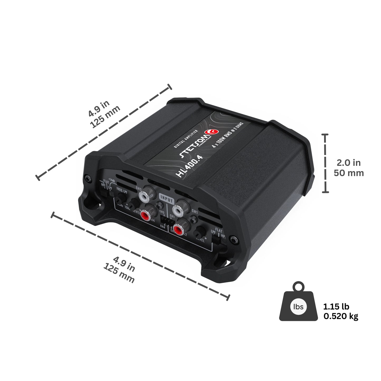 STETSOM HIGH LINE SERIES 400.4 4 CHANNEL AMPLIFIER